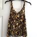 American Eagle Outfitters Tops | American Eagle Floral Top | Color: Black/Yellow | Size: M