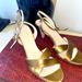 Burberry Shoes | Burberry Gold Heels Shoes Size 38 1/2 | Color: Gold | Size: 7.5