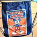 Disney Other | Disney World Mickey Mouse Fleece Blanket/Throw With String Backpack | Color: Blue | Size: Os