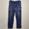 Carhartt Pants | Distressed Carhartt Flame Resistant Loose Fit Carpenter Jean Pants Blue 38x30 | Color: Blue | Size: 38