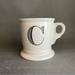 Anthropologie Dining | Gently Used Anthropologie Coffee Mug - Initial "C" Shave Mug Design | Color: Black/White | Size: Os