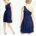 J. Crew Dresses | Navy J. Crew Kylie One-Shoulder Dress Size 0 | Color: Blue | Size: 0