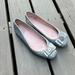 Kate Spade Shoes | Kate Spade Fontana Silver Glitter Bow Toe Flats | Size 8.5 | Color: Silver | Size: 8.5