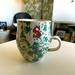 Anthropologie Dining | Anthropologie Homegrown Monogram Letter S Sage Floral Initial Mug Cup Coffee Tea | Color: Blue/Green | Size: Os