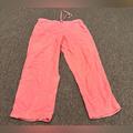 J. Crew Pants & Jumpsuits | Euc J Crew Denim Orange Elastic Waist Pants Trousers Summer Bottoms Cool S | Color: Orange/Pink | Size: S
