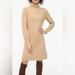 J. Crew Dresses | J Crew Tan Supersoft Turtleneck Long Balloon Sleeve Sweater Dress Wool Blend 2x | Color: Tan | Size: 2x