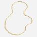 J. Crew Jewelry | J.Crew J.Crew Demi-Fine 14k Gold-Plated Long Paper Clip Necklace | Color: Gold | Size: 30”