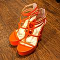Jessica Simpson Shoes | Jessica Simpson Orange Platform Strappy Sandals | Color: Orange | Size: 7
