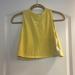 Adidas Tops | Adidas Yellow With White Strip Adidas Crop Top | Color: White/Yellow | Size: L