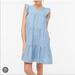 J. Crew Dresses | J Crew Chambray Ruffle Dress Size 6 Nwt | Color: Blue | Size: 6