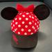 Disney Accessories | Disney Hat- Baseball Cap For Girls Minnie Mouse Ears | Color: Red | Size: Osbb