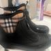 Burberry Shoes | Burberry Vintage Check Neoprene And Rubber Rain Boots | Color: Black | Size: 7