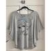 Disney Tops | Disney Parks Womens Top Sz M Cinderella Princess Gray Kimono Sleeve Shimmer Tee | Color: Blue/Gray | Size: M