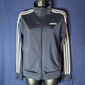 Adidas Jackets & Coats | Euc Adidas Essentials 3 Stripe Full Zip Blue Track Jacket Xs | Color: Blue | Size: Xs