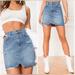 Free People Skirts | Free People Hallie Distressed Short Mini Denim Skirt Size 26 Nwt | Color: Blue | Size: 26