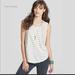 Free People Tops | Free People Wear Your Sparkle Blouse Top Striped Mirror Embroidered S | Color: Cream/White | Size: S