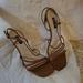 Nine West Shoes | 3/$15 Worn Once Nine West Strappy Heel | Color: Brown | Size: 7.5