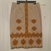 Anthropologie Skirts | Anthropologie Skirt Embroidered Flower Sz 14 Nwt | Color: Orange/Tan | Size: 14