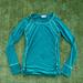 Athleta Tops | Athleta Womens Long Sleeve Xs Ruched Sides Drawstring/Hem Thumbholes Activewear | Color: Green | Size: Xs