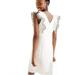 J. Crew Dresses | J. Crew Collection White Eyelet Flutter Sleeve Linen Sheath Dress Size 2 | Color: Black/White | Size: 2