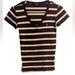 Ralph Lauren Tops | Euc Ralph Lauren 100% Cotton Navy/White Horizontal Striped Short Sleeve Deep | Color: Blue/White | Size: S