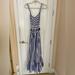 J. Crew Dresses | Jcrew Thomas Mason Striped Ruffle Maxi Dress Nwt Sz 0 White/Deep Orchid | Color: Blue/White | Size: 0