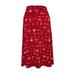 Lularoe Skirts | 3/$20 Lularoe Red & White All Over Print Stretchy Midi Skirt | Small | Color: Red | Size: 4