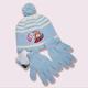 Disney Accessories | Disney Frozen Winter Knit Hat And Gloves | Color: Blue/White | Size: Osg