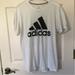 Adidas Shirts | Adidas White Logo The-Go-To Tee | Color: Black/White | Size: L