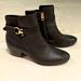 Coach Shoes | Euc Coach Paulina Brown Leather Booties Gold Buckle 8 | Color: Brown | Size: 8