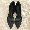 Coach Shoes | Coach D'orsay Black Suede Glitter Heels 7.5 | Color: Black | Size: 7.5