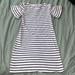 J. Crew Dresses | J Crew Blue And White Striped Dress With Ruffle Sleeves. Size Xxs | Color: Blue/White | Size: Xxs