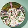 Anthropologie Dining | Anthropologie Christmas Dessert Plate - Holiday In The City Noel A Paris 2022 | Color: Green/Red | Size: Os
