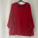 Free People Dresses | Free People Red Mini Dress With Beautiful Sleeves | Color: Red | Size: Xs