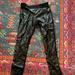 Ralph Lauren Pants & Jumpsuits | Lauren Size 10 Leather Front Pants | Color: Black | Size: 10