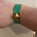 Kate Spade Jewelry | Kate Spade Green Enamel Hinge Locked In Bangle Bracelet | Color: Gold/Green | Size: Os