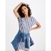 Madewell Dresses | Madewell Stripe Play Button Back Dress Size S | Color: Blue | Size: S