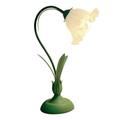 Flower Table Lamp Vintage Table Lamps 3 Colors Modes Lily of The Valley Bedside Lamp with E27 Bulb Gooseneck Nightstand Lamp for Living Room Office Reading (Green)