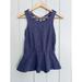 Free People Tops | Free People Affairs In Versailles Peplum Top Xs Sleeveless Purple Aso Tvd | Color: Purple | Size: Xs