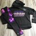 Adidas Matching Sets | Girls Adidas Hoodie & Leggings Set Size 5(Nwt) ~~~~~Price Firm~~~~~~ | Color: Black/Purple | Size: 5g