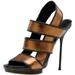 Gucci Shoes | Gucci Bette Bronze High Heeled Sandals 38.5 (Woemen's 8) | Color: Brown/Gold | Size: 38.5eu