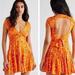 Free People Dresses | Free People It Takes Two Wrap Dress Orange Peach Combo Nwt $128 | Color: Orange/Yellow | Size: Various