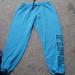 Pink Victoria's Secret Pants & Jumpsuits | Bnwot Pink Victoria's Secret Sweat Pants Sz Medium | Color: Black/Blue | Size: M