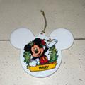 Disney Holiday | Authentic Disney Mickey Mouse Ears Christmas Tree Ornament Mary Name On Wreath | Color: Red/White | Size: Os