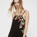 Free People Dresses | Free People Flower Fields Shift Dress Black Floral Embroidery Asymmetrical Hem | Color: Black/Pink | Size: S