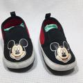 Disney Shoes | Disney Mickey Mouse Baby Boy Crib Shoes Red Black | Color: Black/Red | Size: Crib Shoes