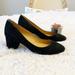 J. Crew Shoes | J.Crew Black Suede Block Heel Pump Cocktail Dress Women’s Shoe 6.5 | Color: Black | Size: 6.5