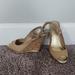 Lilly Pulitzer Shoes | Lilly Pulitzer Kristen Taupe Cork Wedge Heel Sling Back Shoes-6 | Color: Tan | Size: 6