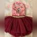 Disney Dresses | Disney Brand Size 2 Toddler Belle Tutu Dress That’s Pink And Burgandy In Color. | Color: Gold/Pink/Red | Size: 2tg