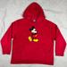 Disney Tops | Disney Hoodie Women Xxl Red Mickey Mouse Classic Fleece Sweater Sweatshirt Ladie | Color: Black/Red | Size: Xxl